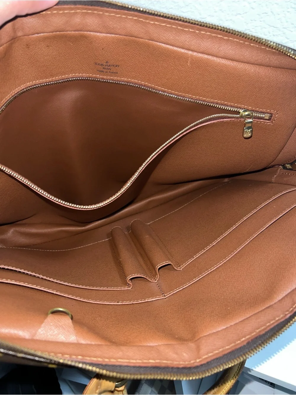 Louis Vuitton Monogram Canvas Portfolio Briefcase with Vachetta Trim